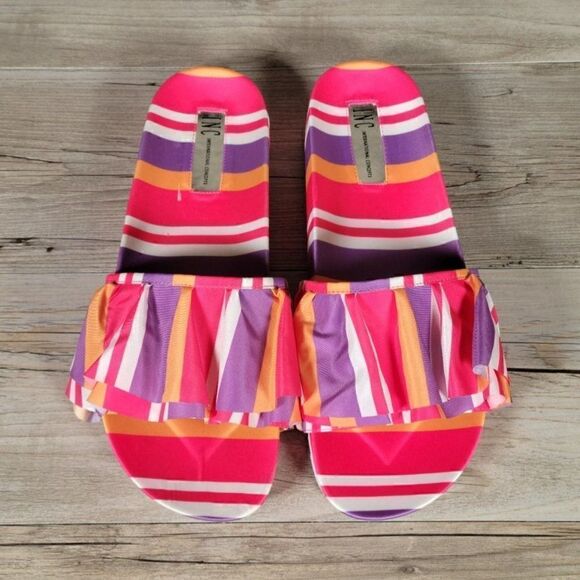 INCāWomen'sāAbenaĀ PoolāSlidesāStripeāSzā11M - Picture 4 of 9